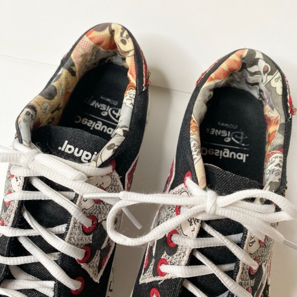 Desigual Sneakers “Cosmic Mickey Denim” (Black) 10M - Picture 3 of 8
